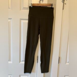 Lululemon Align leggings dark olive size 6, 25”